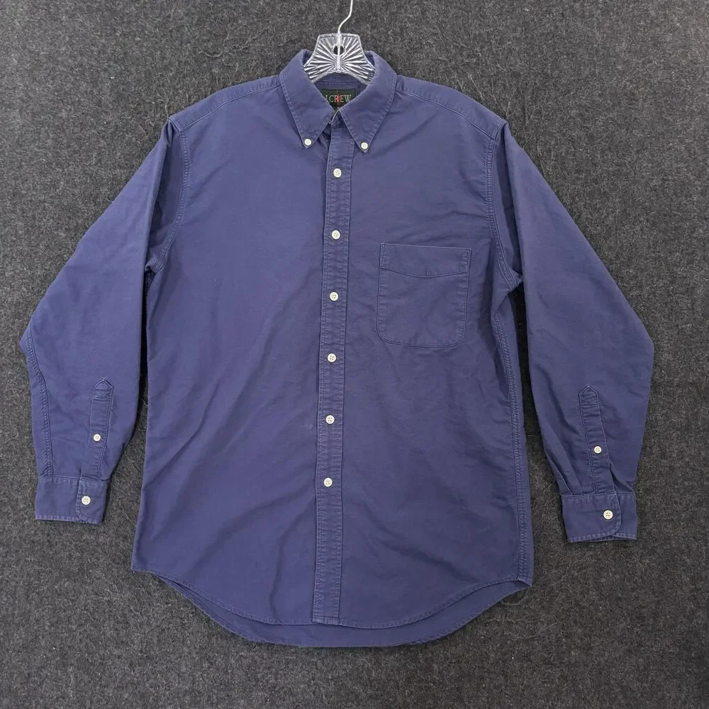 J.Crew Shirt Men's Small Blue Cotton Button Down Pocket Classic Fit Preppy